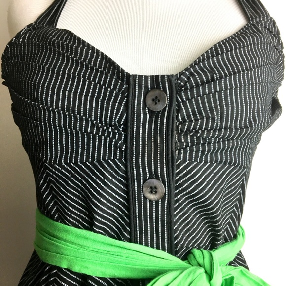Anthro | Maeve > Striped Ginny Halter Dress w/ Bow - Picture 2 of 8